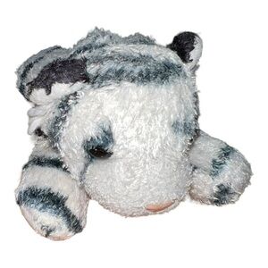 Aurora Mini Flopsie Tiger Plush Adorable Stuffed Animal Toy Black White 8”‎ Long